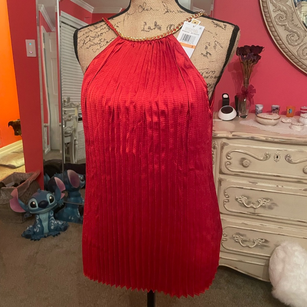 Michael Kors Sleeveless Terracotta colored top